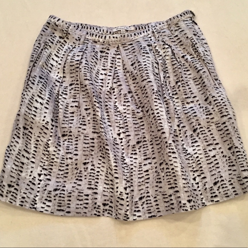 Madewell Broadway & Broome Linen Kickpleat Skirt